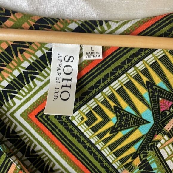 SOHO Apparel Ltd.  L boho geometric print dress - Picture 3 of 10
